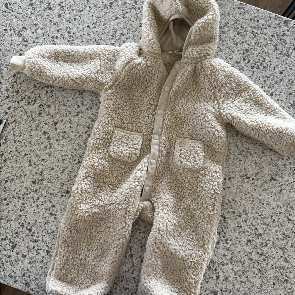 Jamie Kay Cream Sherpa Kids Footie